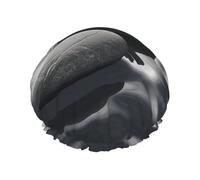 Grey Zen Stones Picture Shower Cap for Women Double Layers Thick Hair Caps Reusable Waterproof Bath Caps with Elastic Band Hair Hat Washable Shower Hat for Men Women Spa Salon