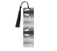 Grey Zen Stones Picture Wooden Bookmark - Beautiful Double-Sided Printed Bookmarks Made from High-Quality Poplar Wood for Books, Journals & More