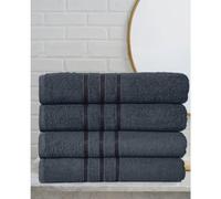 (GREY) ZIMEL HOMES 4x Large Bath Sheets Premium Big Towels Pack of 4 Towels