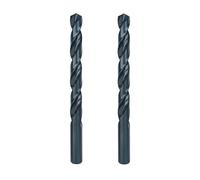 Greycore Tools 1/2 Inch x 6 Inch Black Oxide Aircraft Extension Bit 2-Pack - Long Drill Bit for Steel, Wood, Plastic and Aluminum - Round Shank, Split Point (1/2" x 6")