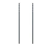 Greycore Tools 1/8 Inch x 6 Inch Black Oxide Aircraft Extension Bit 2-Pack - Long Drill Bit for Steel, Wood, Plastic and Aluminum - Round Shank, Split Point (1/8" x 6")