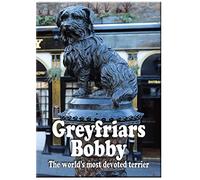 Greyfriars Bobby Dog Portrait Scenic Metallic Fridge Magnet