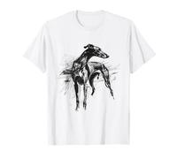 Greyhound Abstract Graphic Drawing Art Animal Greyhound T-Shirt