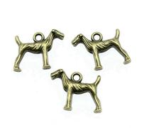 Greyhound Charms For Jewelry Making, 18x15mm, Antique Bronze Color, 4 Pieces