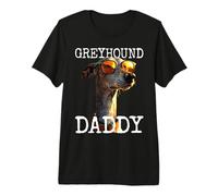 Greyhound Daddy Dogs Dad Fathers Day Papa Sighthound Premium T-Shirt