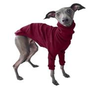 Greyhound Dog Coat - High Neck Stretch Turtleneck Jacket for Whippets & Italian Greyhounds, Warm Two-Legged Winter Pajamas(Red,3XL)