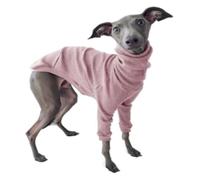 Greyhound Dog Coat - High Neck Stretch Turtleneck Jacket for Whippets & Italian Greyhounds, Warm Two-Legged Winter Pajamas(Pink,M)