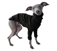 Greyhound Dog Coat - High Neck Stretch Turtleneck Jacket for Whippets & Italian Greyhounds, Warm Two-Legged Winter Pajamas(Black,4XL)