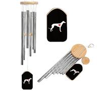 Greyhound Dog Heart Wind Chimes for Garden Aluminum Memorial Windchimes for Outdoor Yard Decor