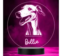 Greyhound Dog Pet Silhouette Multicolour Personalised Gift LED Lamp Night Light | Personalised Gift For Home, Lamp Room Décor | Kids & Adults Night Lights With Name | Personalised Gift For Bedroom |