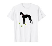 Greyhound Dog Plays Fetch with Yellow Tennis Balls Gift T-Shirt