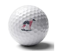 Greyhound Dog U.S.A. Flag Golf Balls Rubber Practice for Training for Backyard Beginner