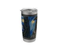 Greyhound Dog Van Gogh Starry Night Stainless Steel Insulated Tumbler