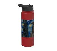 Greyhound Dog Van Gogh Starry Night Stainless Steel Insulated Water Bottle