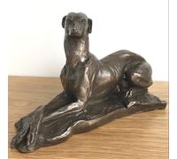 Greyhound Figurine In Solid Cold Cast Bronze Designed By Harriet Glen, Quality Dog Lover Home Decoration Animal Crackers Bronze One Size