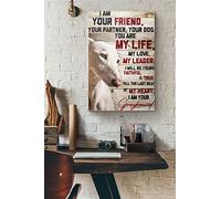 Greyhound I Am Your Friend Poster Vintage Metal Tin Sign Decor Gifts For Girls Living Room Decorations Metal Tin Sign 6x8 Inch