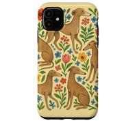 Greyhound in the Wildflowers Retired Racing Greyhound Case for iPhone 11