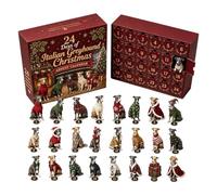 Greyhound Italian Christmas Countdown Advent Calendar 24 Days Christmas Decoration Acrylic 2D Dog Ornament Surprises Daily Mysteries Tree Decoration Keychain