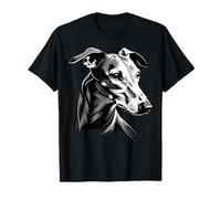 Greyhound Lover Dogs for Mistress & Master Unisex Adults Greyhound Dog Art Design Love Sighthound Greyhounds T-Shirt Black S