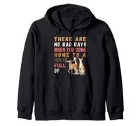 Greyhound No Bad Days House Full Funny Sighthound Zip Hoodie