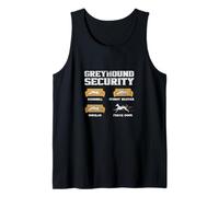 Greyhound Security Greyhounds Owners Dog Lovers Distressed Tank Top