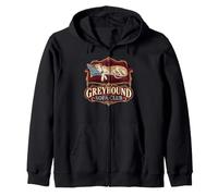 Greyhound Sofa Club Funny Dog Lover Zip Hoodie