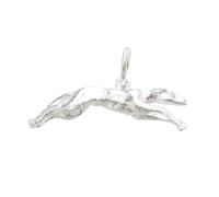 Greyhound sterling silver charm .925 x1 Grey Hound Racing dog dogs charms