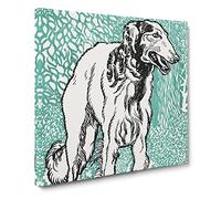 Greyhound Vol.2 by Moriz Jung Canvas Print | Gallery Wrapped 30mm Frame Wall Art | 20x20 inches | Ready to Hang | Modern Picture | Living Room Bedroom Lounge Office
