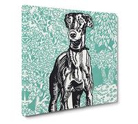 Greyhound Vol.3 by Moriz Jung Canvas Print | Gallery Wrapped 30mm Frame Wall Art | 20x20 inches | Ready to Hang | Modern Picture | Living Room Bedroom Lounge Office