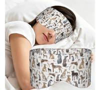 Greyhound Whippet and Dog, Sleep Mask for Home Travel, Full Eye Covers Light Blocking Eye Mask Sleep Eye and Ear Muffs