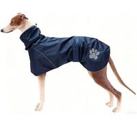 Greyhound Winter Warm Jacket with Lamb Wool Lining, Waterproof Outdoor Dog Coat - Blue, XL
