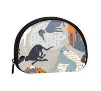 Greyhounds Cute, Women's Storage Bag Shell Makeup Bag Small Coin Purse Shell Change Pouch