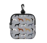 Greyhounds Larger Version Dogs Greyhound Coats Colors, Coin Purse Square Zipper Storage Bag, Change Pouch with Lobster Buckle Clasp Buckle, Change Purse