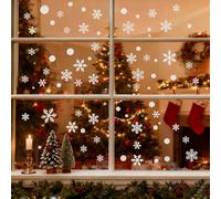 Greymond Christmas Window Stickers, Christmas Snowflake Window Clings, PVC Xmas Decals Decorations for Christmas Window Display, Home Decor, Christmas Decorations