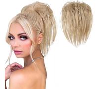,GreyNatural Look Hair Pieces & Extensions, Synthetic Messy Curly Hair Bun with Tail - Clip-in Chignon Hair Extensions for Women,Human Hair Clip-In Ponytail Extensions