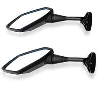 Greyoe Motorcycle Mirrors, Motorbike Mirrors, 2 ABS Motorcycle Rearview Mirrors 360-Degree Rotatable Diamond Pentagonal Rearview Mirror with Screws