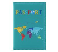 Greyoe Passport Cover, Passport Holder, Passport Holder, PU Leather Passport Case + Luggage Tag or Travel Passport Holder for Men and Women Travel Essentials, blue, no, Classic