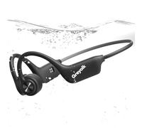 GREYOLK Swimming Headphones Bone Conduction, Bluetooth 5.3 Open-Ear Earphones, IP68 Waterproof with 32GB MP3 Player, Wireless Sports Headset for Swimming, Running, Cycling, Noise-Canceling Mic