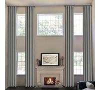 GreyRoom Darkening ains Thermal Ilated Drapes with Flat Hoo for Traverse Rod 100" W x 144" L 2 Panels Ideal for High and Loft Bedrooms