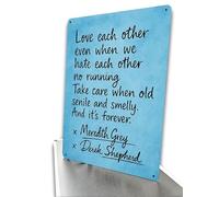 Greys Anatmy Metal Wall Sign, Blue Post It Wedding Quote, Decorative Plaque, Meredith Grey, Derek Shepherd Post It Wedding