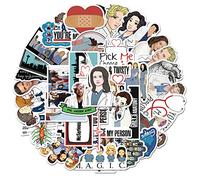 Grey's Anatomy 50 Pcs Stickers Pack, Water Bottles Laptop Hydroflasks Phone Guitar Skateboard Computer Office Funny Cartoon TV DIY Vinyl Stickers, Waterproof Aesthetic Decals for Adult