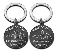 Grey's Anatomy Gifts Merchandise You're The Meredith to My Cristina Couples Keychain Set Meredith to My Cristina, Black, S, Modern
