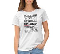 Greys Anatomy Lover Art Women's White T-Shirt Size L
