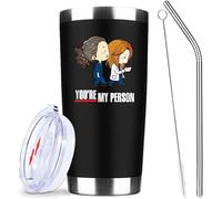 Greys Anatomy Merch,Greys Anatomy Gifts,You Are My Person Tumbler,20 Oz Insulated Tumblers with Lid and Straw,Stainless Steel Coffee Mug Cups,Gifts for Best Friend, Nurse, Doctor,Women,Graduation Cup