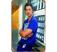 Greys Anatomy Patrick Dempsey Poster Movies & TV series Poster Tin Sign Vintage Metal Pub Club Cafe bar Home Wall Art Decoration Poster