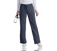 Grey's Anatomy Women's Plus-Size Elastic Back 5 Pocket Drawstring Scrub Pant, Steel, 2X-Large
