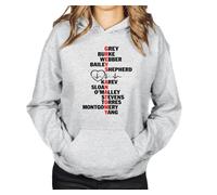 Greys Character Names Greys Anatomy Hoody (as8, alpha, l, regular, regular, Black)