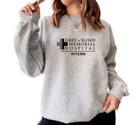 Greys Grey Sloan Memorial Hospital Intern Anatomy Sweatshirt (as8, alpha, xx_l, regular, regular, Grey)