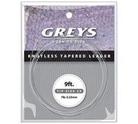 Greys Greylon Knotless Tapered Leader - 0.13mm 9ft 3lb