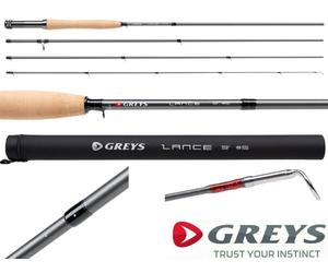 Greys Lance Fly Fishing Rod 4pc Single Hand Trout Salmon Fishing Rod Carry Case